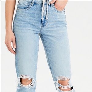 american eagle high rise mom jeans